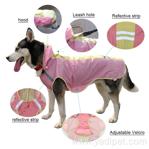 Dog Clothes Reflective Rain Dog Polyester Raincoat